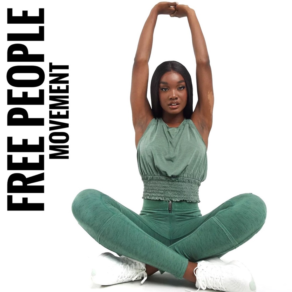 Free People Movement Say My Name Smock Top Yoga Green Small